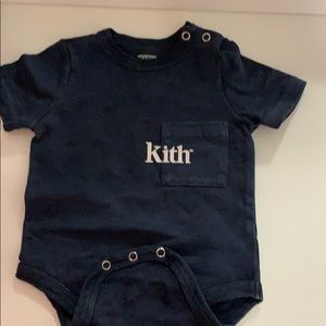 Kith navy blue heathers onesie
